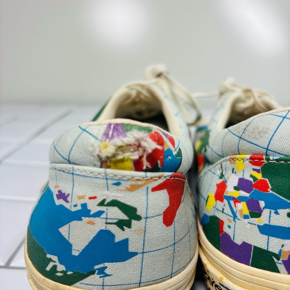 VANS Era Canvas Save Our Planet World Map Sneakers Shoes size 12 - Picture 7 of 14
